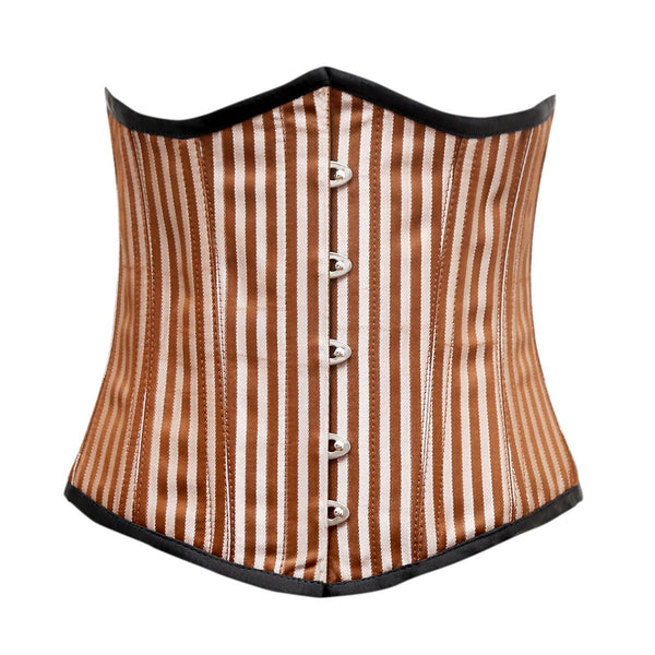 Drouin Brown Silver Brocade Underbust Corset