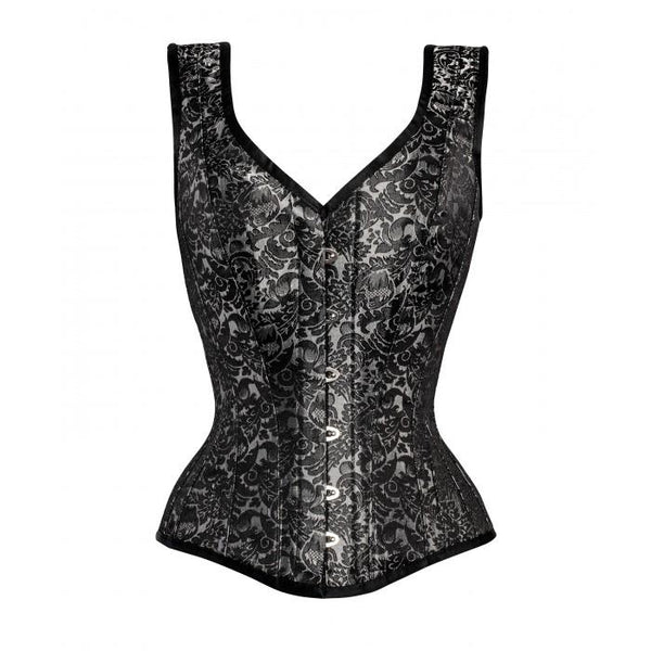 Creavalle Overbust Silver Steel Boned Corset