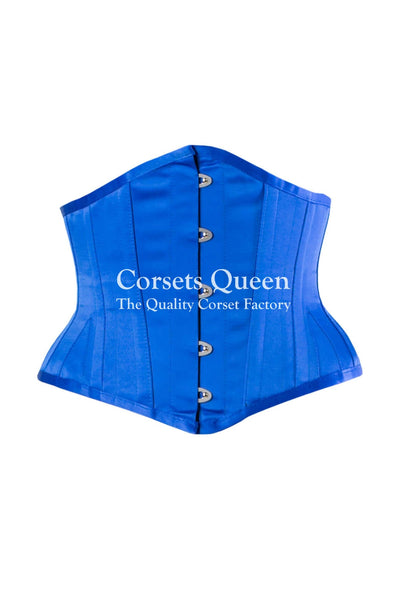Glover Blue Satin Sexy Underbust Corset