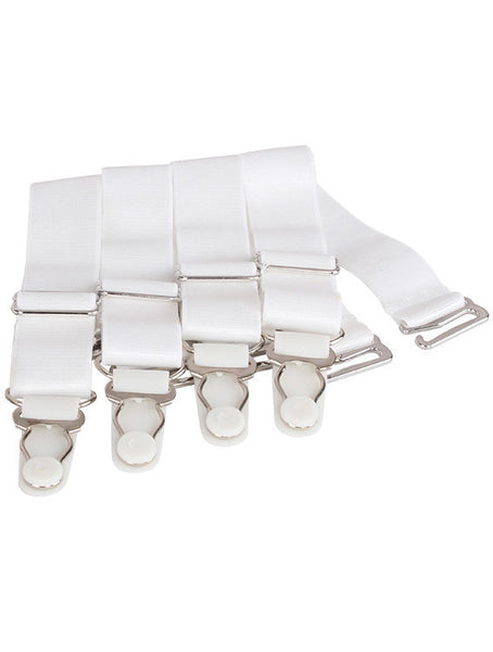 Suspender Clips In White (4)