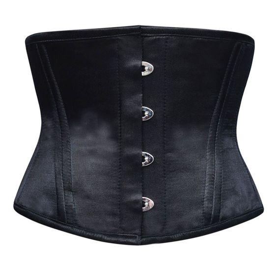 Devine Black Satin Waist Training Corset