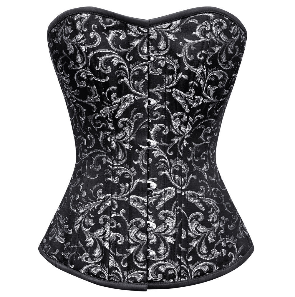 Fashion Shoulder Ss Corset Zipper Front Overbust Top Lace Overal