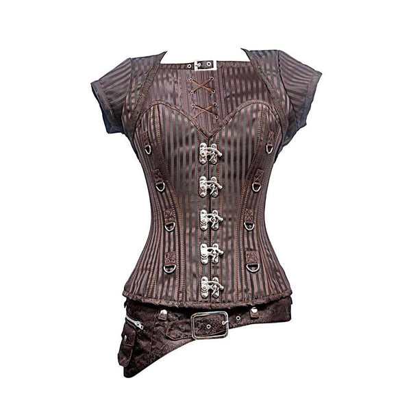 Cassandra Steampunk Overbust Corset - Corsets Queen US-CA