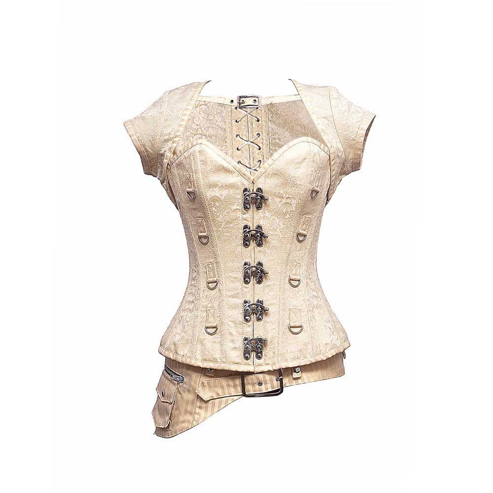 Cassie Steampunk Overbust Corset - Ivory Designer Corset Dress For Plus  Size Women – Corsets Queen EU