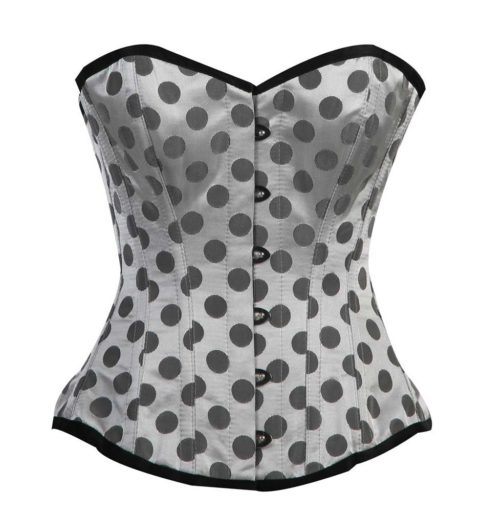 ELEGANT SILVER/GREY POLKA DOT