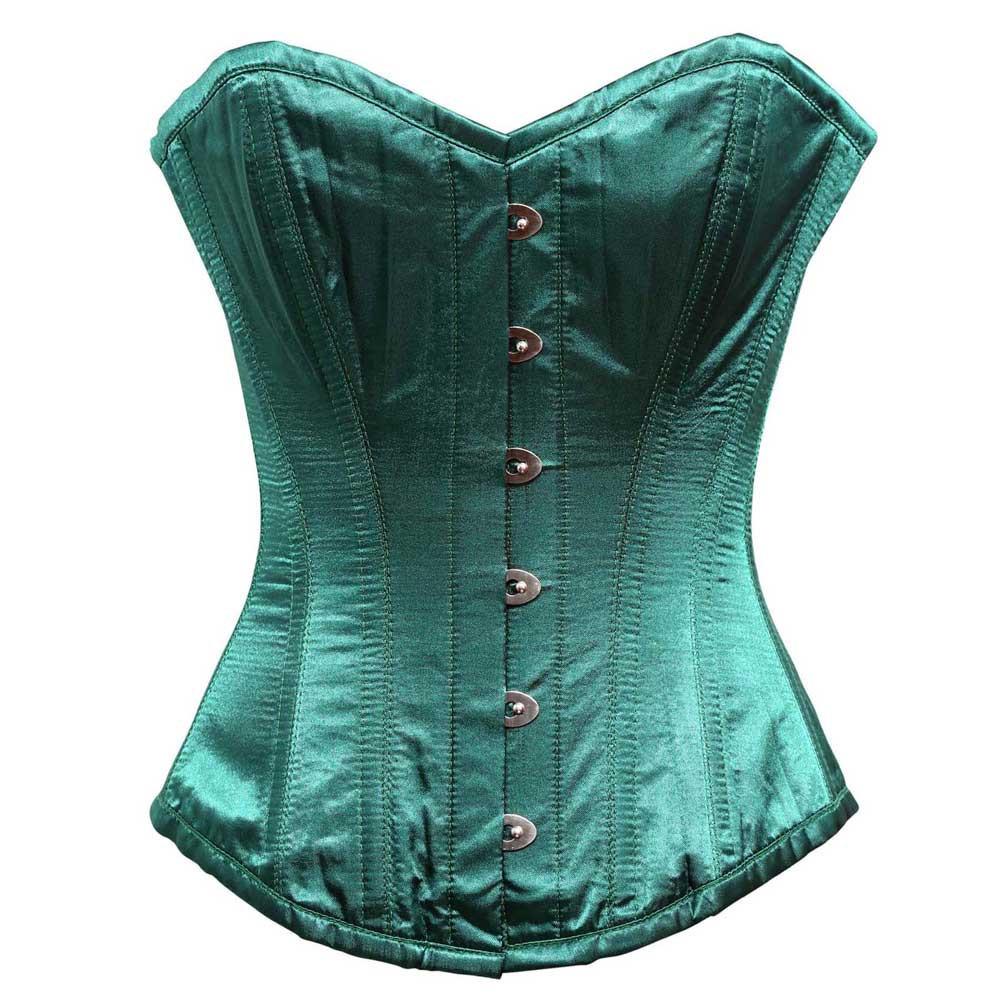 Guinevere Overbust Corset- Steel Boned Overbust Green Satin Corset, Green Corset Dress Corsets Queen EU Guinevere Overbust Corset- Steel Boned Overbust Green Satin Corset, Green Corset Dress Corsets Queen EU