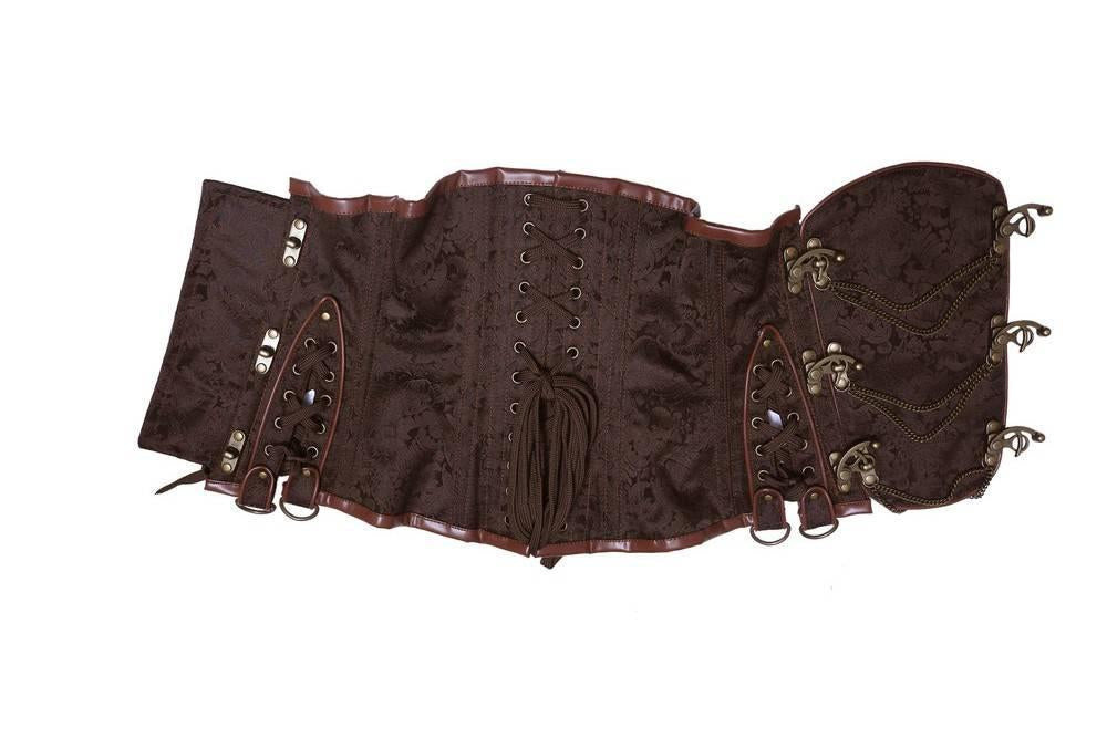 Brocade Steampunk underbust corset