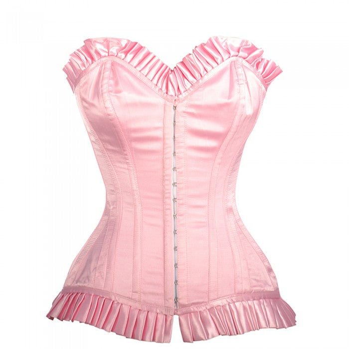 Queena Overbust Corset With Frill