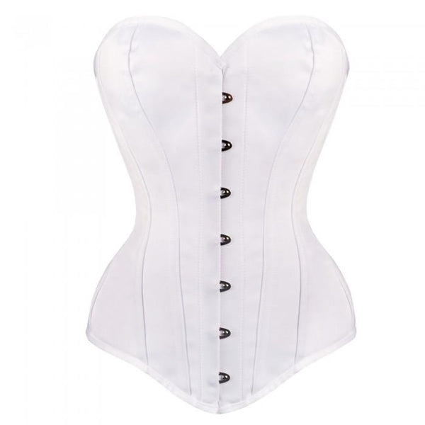 Kael Instant Shape White Satin Longline Corset