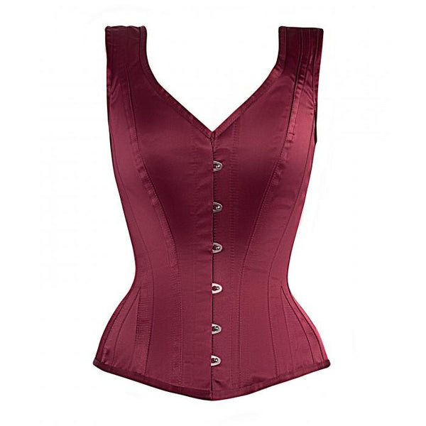 Innis Overbust Burgundy Steel Boned Corset