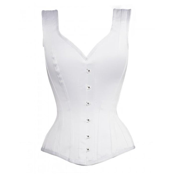 Kadecia Overbust White Steel Boned Corset