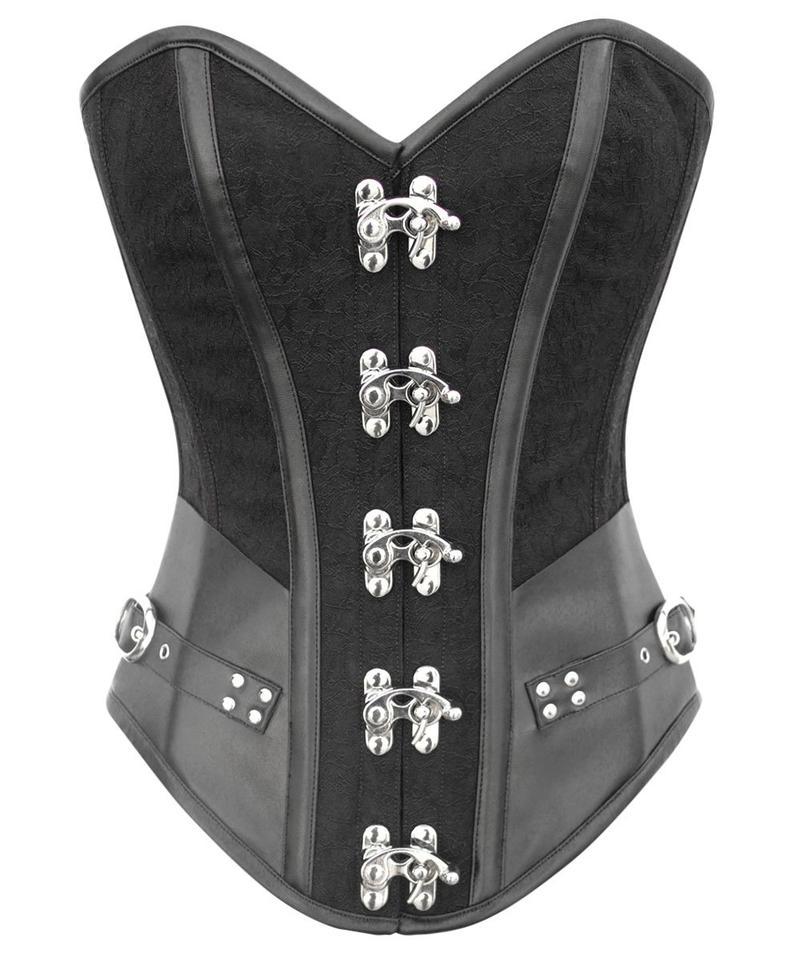 Shenae Instant Shape Steampunk Overbust Corset with Curved Hem
