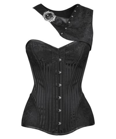 Lera Black Brocade Gothic Corset with Bolero