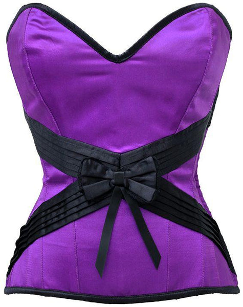 Colley Purple Satin Overbust Corset