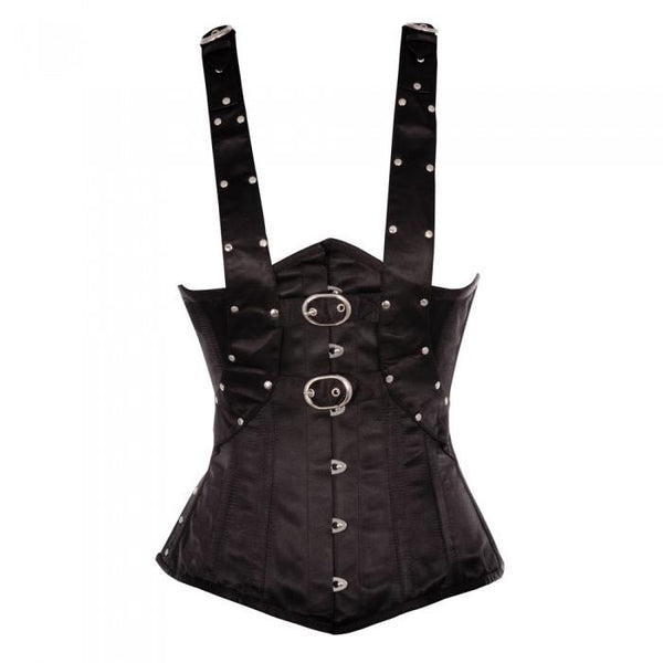 Varga Black Satin Underbust With Black Shoulder Straps