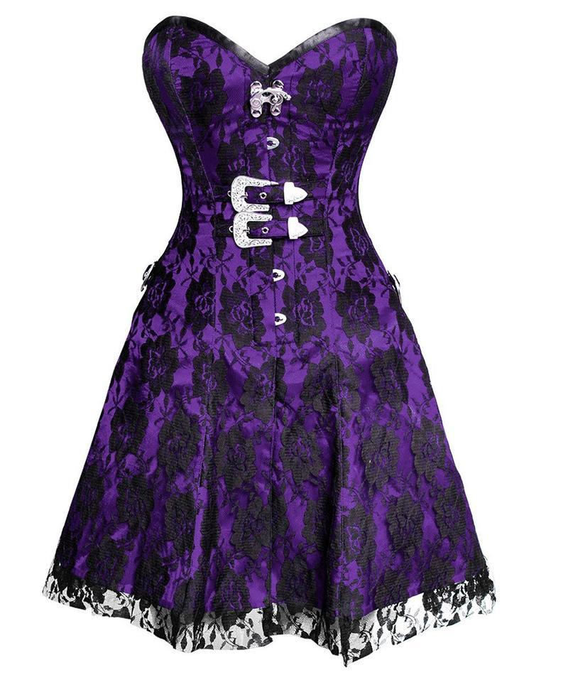 Noli Gothic Net Overlay Corset Dress