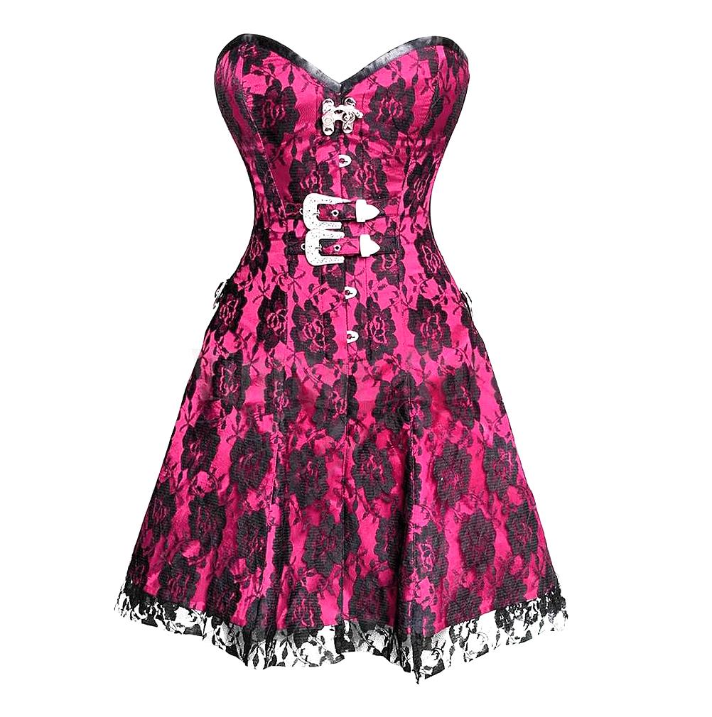 Andre Gothic Net Overlay Corset Dress Andre Gothic Net Overlay Corset Dress