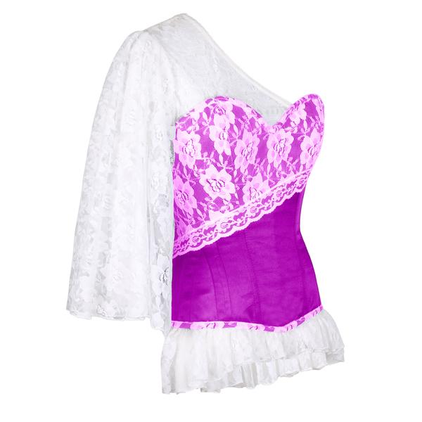 Gareth Laced Cloud Purple Overbust Corset