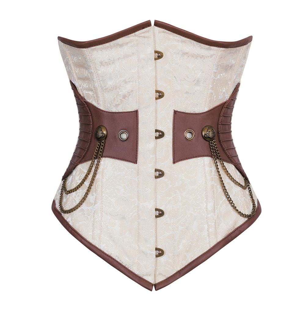 Barron Ivory Brocade Steampunk Underbust Corset – Corsets Queen EU