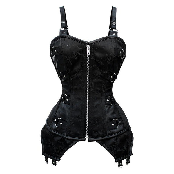 Eoin Black Brocade Gothic Overbust Corset