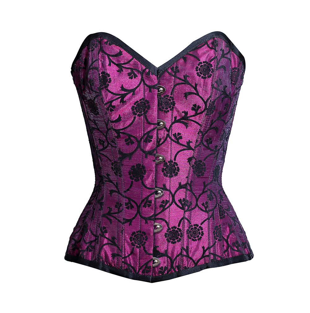 Kirsty Overbust Corset In Tissue Flocking