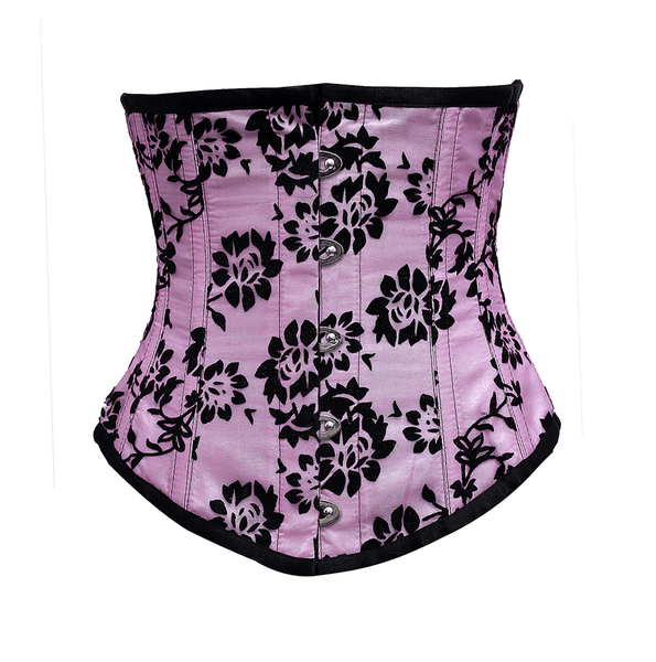 Nobbie Underbust Corset In Tissue Flocking