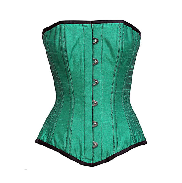 Greendge Dupion Steel Boned Overbust Corset