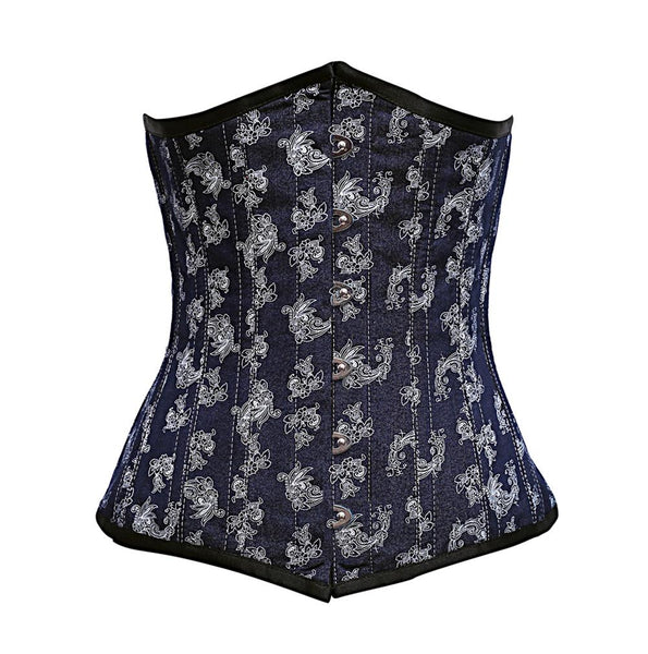 Benzi Floral Print On Denim Underbust Corset