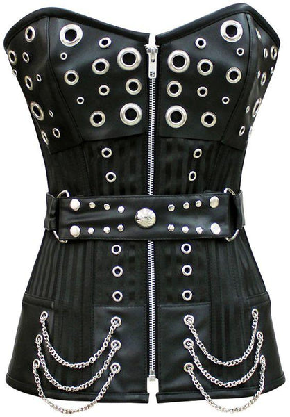 Ursula Black Brocade Overbust Corset