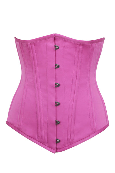 Baby Pink Satin Gothic Burlesque Costume Overbust Corset Waist Training  Bustier