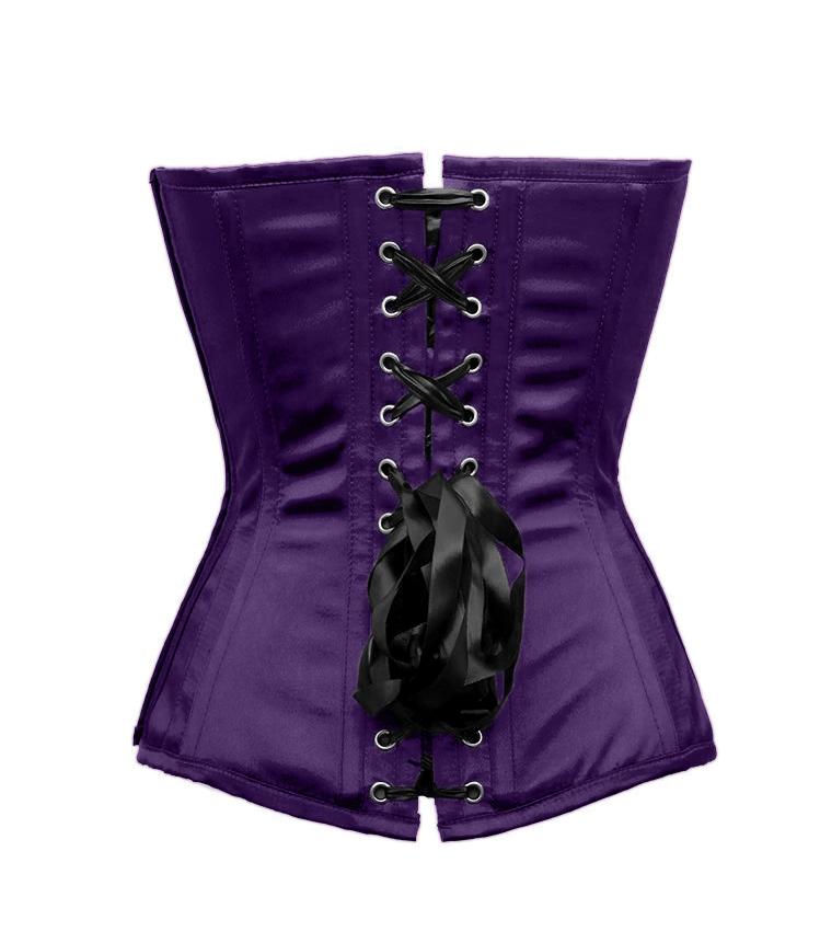 Finlayson Dark Purple Satin/Taffeta Embroidered Overbust Corset – Corsets  Queen EU