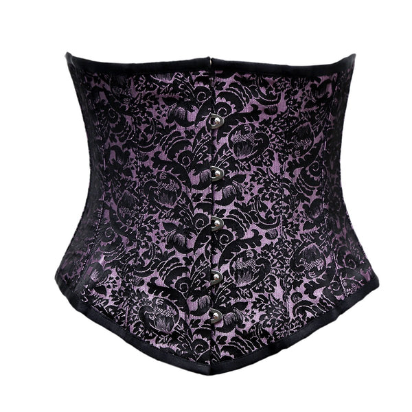 Kettler Lilac Black Brocade Underbust Corset