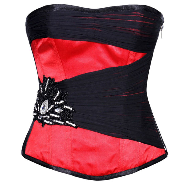 Ledley Red Satin Overbust Corset