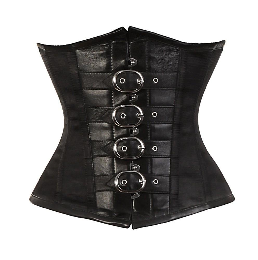 Patent leather underbust corset skirt deals
