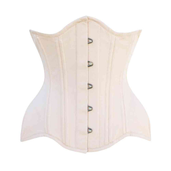 Madilyn Beige Taffeta Curvy Waist Training Underbust Corset