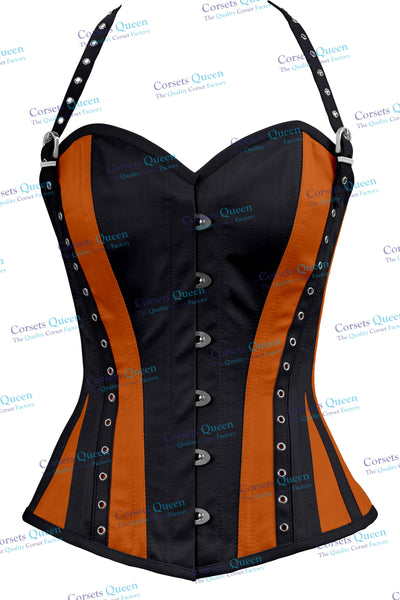 Willow Satin Overbust Corset With Strap
