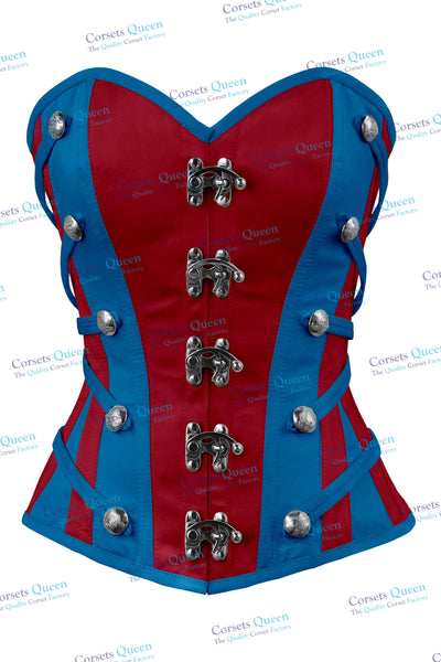Fiadh Satin Overbust Corset With Buckles