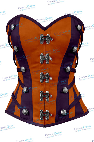 Urszula Satin Overbust Corset With Buckles